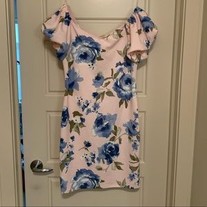 Floral Pink Puff sleeve dress